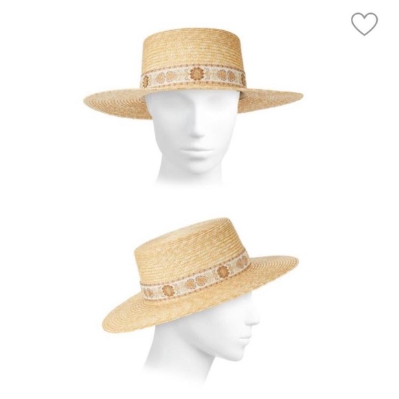 LIKE NEW Lack of Color Spencer Gold Foil Boater Hat - Picture 5 of 5